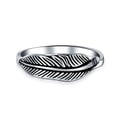 thumbnail image 2 of Bling Jewelry Womens   Feather Leaf Band Silver Ring Oxidized Sterling Jewelry, 2 of 4