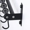 thumbnail image 5 of Pot Rack - Pots and Pans Hanging Rack Rail with 8 Hooks, Double Bars, Pot Hangers for Kitchen, Wall Mounted,Black, 5 of 9