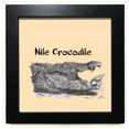 thumbnail image 1 of African Large Fish Alligator Black Square Frame Picture Wall Tabletop, 1 of 3