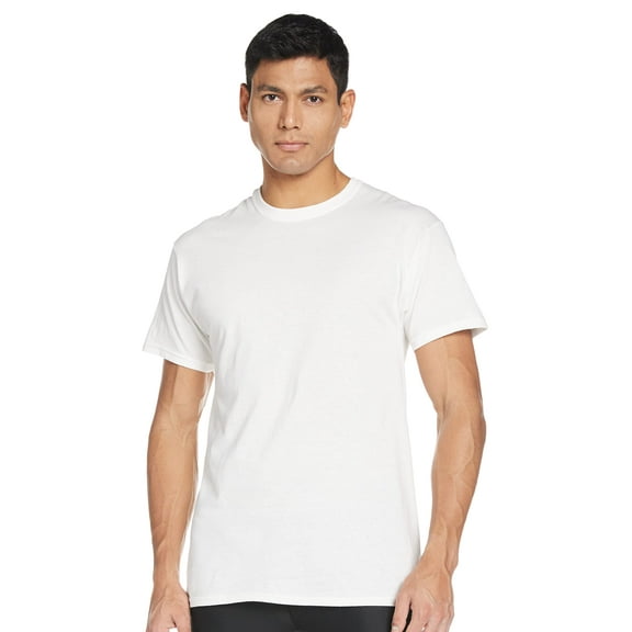 Hanes Men's 7 Pack FreshIQ ComfortSoft Crewneck T-Shirt (White, Medium (38" - 40" Chest))