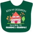 thumbnail image 3 of Inktastic Book My Reservation I'm Going to Grandma and Grandpa's Boys or Girls Baby Bib, 3 of 4