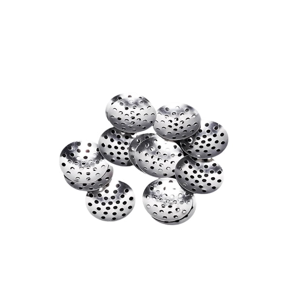 50 piezas de accesorios de Base de broche, surtido de broches portátiles, joyería, carcasa de disco de malla, accesorios artesanales hechos a Ropa, zapatos y accesorios Miscelánea Plata Guardurnaity AP018135-01