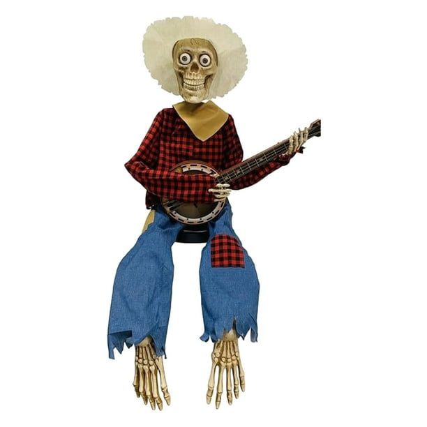 Esqueletos Animados Divertidos Esqueletos Musicales De Halloween Músicos Esqueletos Country
