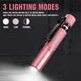 thumbnail image 7 of EverBrite LED Pocket Pen Light Flashlight, 2-Pack Small Mini Penlight with 70 Lumens and 3 Modes, AAA Battery Included, Compact Flashlights for Inspection, Repairing and Outdoor, Pink, 7 of 7