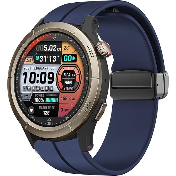 wonima11 Quick Release Silicone Magnetic Buckle Sport Replacement Straps for Amazfit Cheetah Pro, GTR 47mm, GTR 2, 3, 4, 2e, Falcon, Stratos Smartwatch