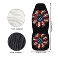 thumbnail image 5 of ZIATUBLE American Flag Car Seat Covers Sets 2 Pcs Aesthetic Front Seat Covers for Cars Auto Interior Seat Protector Universal Fit for SUV Sedan Van Car Decor Accessories for 4th of July, 5 of 7