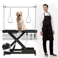 thumbnail image 5 of Pefilos 50" Heavy Duty Electric Lifting Pet Dog Grooming Table for Large Dogs with Powerful Motor, Height Adjust from 8" up to 36'', Black, 5 of 12