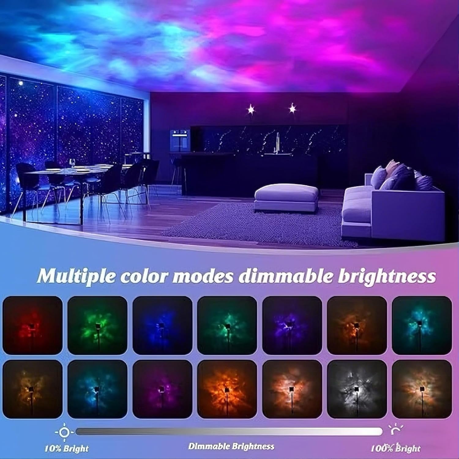 Magical Northern Lights with 16 Colors, Rechargeable Aurora Galaxy Lamp with Remote Control, Dimmable Night Light for Bedroom Decor and Gift for Teens