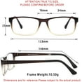 thumbnail image 5 of LifeArt Blue Light Blocking Glasses, Anti Eyestrain, Computer Reading Glasses, Gaming Glasses, TV Glasses for Women Men, Anti Glare (Brown, +4.00 Magnification), 5 of 9