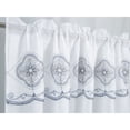 thumbnail image 3 of Arcadia Embroidered Window Curtain with Attached Valance 90 inch Navy, 3 of 5