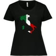 thumbnail image 3 of Inktastic Italian Map Flag Women's Plus Size T-Shirt, 3 of 5