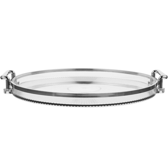 HONMEET Serving Tray with Handles, Large ABS Material Tray for Living Room, Kitchen, Home Use and Entertaining