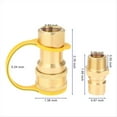thumbnail image 2 of Gas Quick Connect Kit,Disconnect Connector with Male Insert Plug,1/2 Inch Natural Gas Propane Quick Connect Adapter,1x 1/2inch Gas Quick Connect kit,Gold, 2 of 6