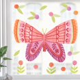 thumbnail image 1 of Adhesivos de pared de PVC con estampado floral de mariposas rosas, 30 x 90 cm, 1 of 4