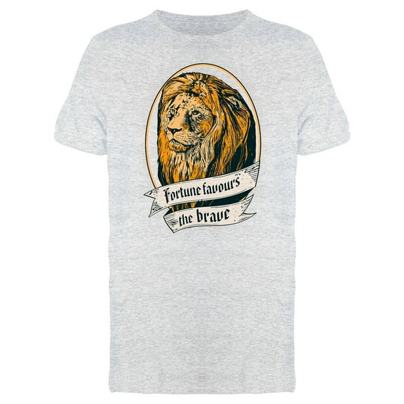Fortune Favours The Brave Lion Tee Men's -Image by Shutterstock