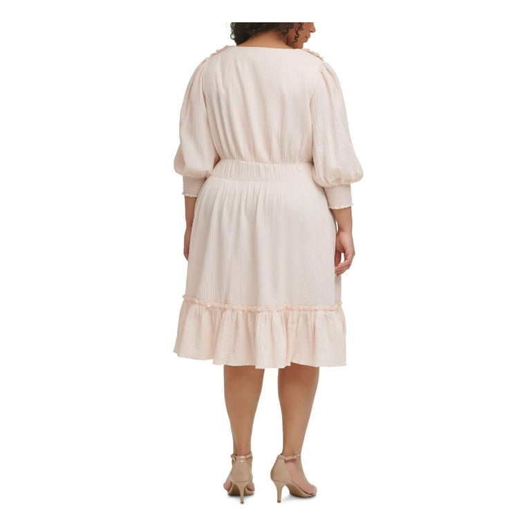 Calvin klein pink bell sleeve dress deals