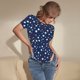 thumbnail image 3 of Fotbe Colorful Stars Body de Mujer con Cuello Redondo y Mangas Cortas, Sin Mangas Ajustado, Suave, Cómodo y Básico-Large, 3 of 7
