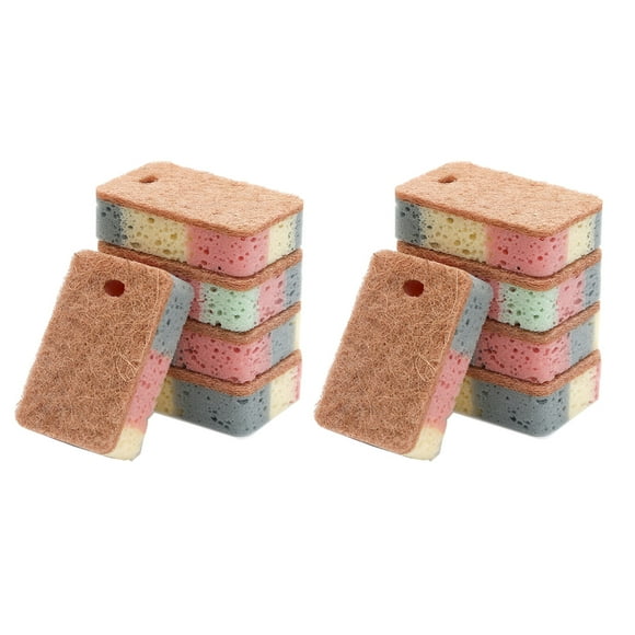 Natural Cellulose Sponges, Ergonomic Design for Comfortable Grip, Absorbent and Reusable Compressed Sponge for Kitchen and Bathroom Cleaning