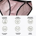 thumbnail image 3 of Silk satin underwear, love ring buckle high split girls briefs., 3 of 5