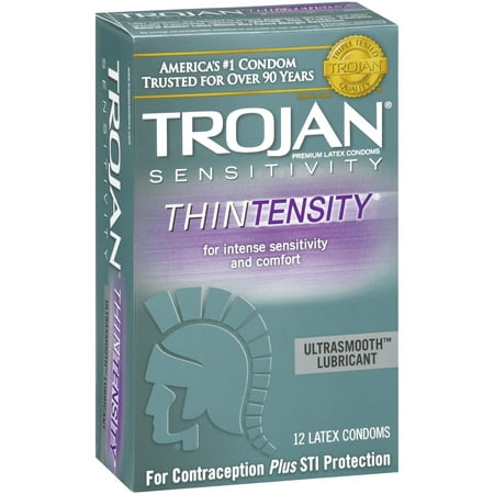 Trojan Sensitivity Thintensity Lubricated Latex Condoms - 12