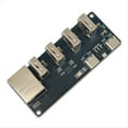 thumbnail image 2 of Module Hub USB vers Ethernet RJ45 4 Canaux Extensible USB2.0 avec Pilote de Carte Réseau Plug and Play, 1 * Module Hub, Noir, 2 of 6