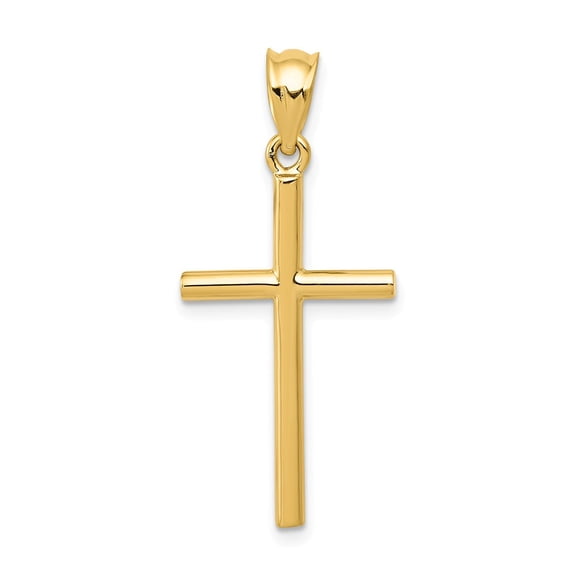 Finest Gold 14K Yellow Gold Cross Pendant