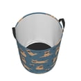 thumbnail image 5 of Uemuo French Bulldog Yoga Pattern Circular Laundry Hamper Basket with handles,Collapsible laundry basket,Large capacity laundry hamper,Laundry Organizer-Small, 5 of 8