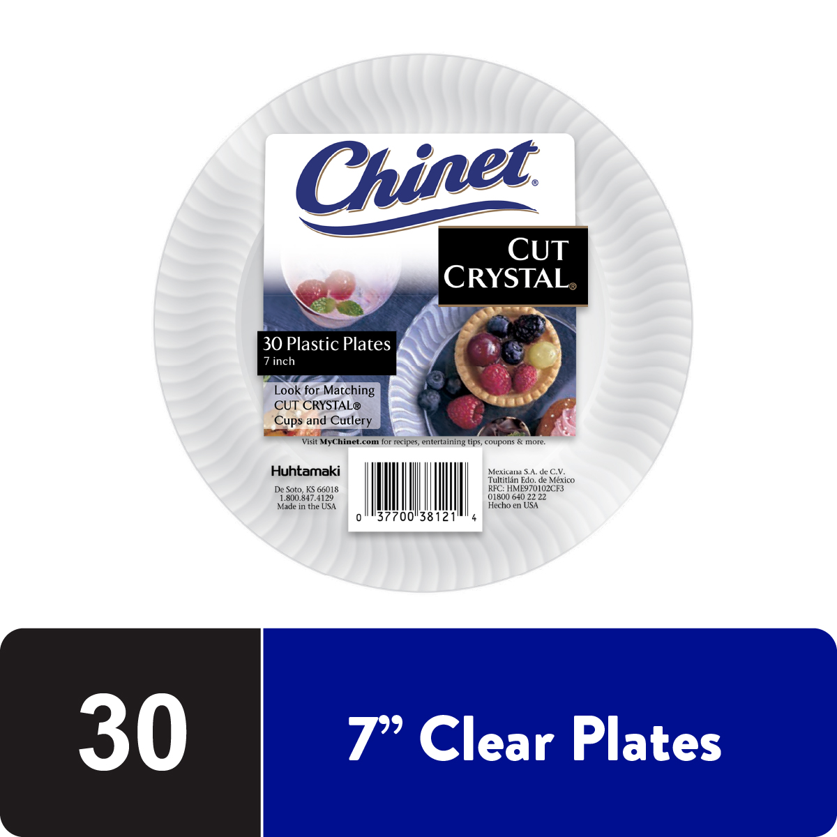 Cut Crystal Clear Plastic Dessert Plate, 7”, 30 Count Walmart