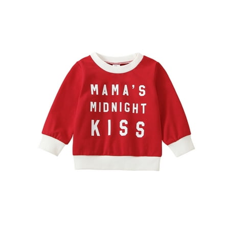

Ma&Baby Toddler Baby Girls Boys Crewneck Sweatshirt Valentine s Day Outfits Long Sleeve Pullover Tops