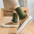 thumbnail image 2 of Women Crew Socks Solid Color Cotton Dress Socks for Women Girls Ladies 10 Pairs, 2 of 7