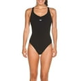 thumbnail image 3 of Arena Maia Criss Cross Back One Piece Women (34, Black Black), 3 of 5