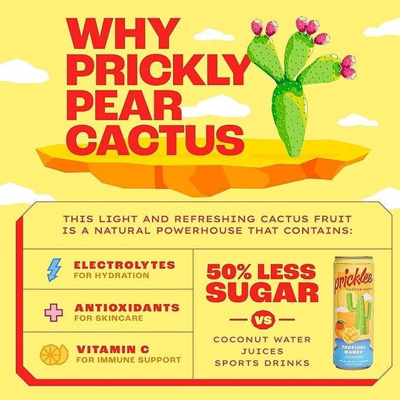 (Pack Of 12) Pricklee Water Cactus Tropical Mango 12 Fo