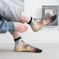 thumbnail image 4 of Salouo Cute Cloud Cat Pattern Unisex Middle Tube Socks,Middle-Finger Knee High Socks Over The Calf Tube Stocking Crew Stockings for Women and Men Tube Socks, 4 of 8
