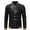Black, variant on IROINNID Men's Long Sleeve Round Neck Zip Up Mid-Length Jacket Solid Color Casual Standing Collar Sequin Dance Dress Jacket