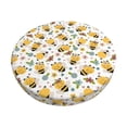 thumbnail image 6 of Uemuo Bee and Flowers Pattern Round Bar Stool Seat Covers Washable Stool Cushion Slipcover Elastic Bar Chair Covers-12 inch, 6 of 7