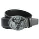 thumbnail image 5 of Hombres PU cuero cinturón correa espera cinturones pretina ajustable alce decorativo occidental Negro B Yuyangstore cinturones de cintura para hombres, 5 of 6