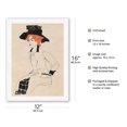 thumbnail image 2 of Portrait of a Woman - From an Original Color Drawing by Egon Schiele c.1910 - Japanese Unryu Rice Paper Art Print (Unframed) 12 x 16 in, 2 of 4