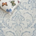 thumbnail image 6 of SAFAVIEH Micro-Loop Cornelius Floral Area Rug, Ivory/Blue, 5' x 5' Square, 6 of 8