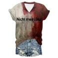 thumbnail image 1 of AWZXDE T-Shirts Élégants pour Femmes - T-Shirt à Manches Courtes Imprimé Col Rond pour Usage Quotidien Sorties Décontractées et Superposition, 1 of 4
