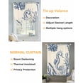 thumbnail image 3 of Navy Blue Seahorse Coastal Tie Up Curtains for Window, Thermal Insulated Balloon Shade Adjustable Rod Pocket Curtains Valance Panels for Kitchen Bathroom Cafe 42 x 54 Beach Botanical Vintage, 3 of 6