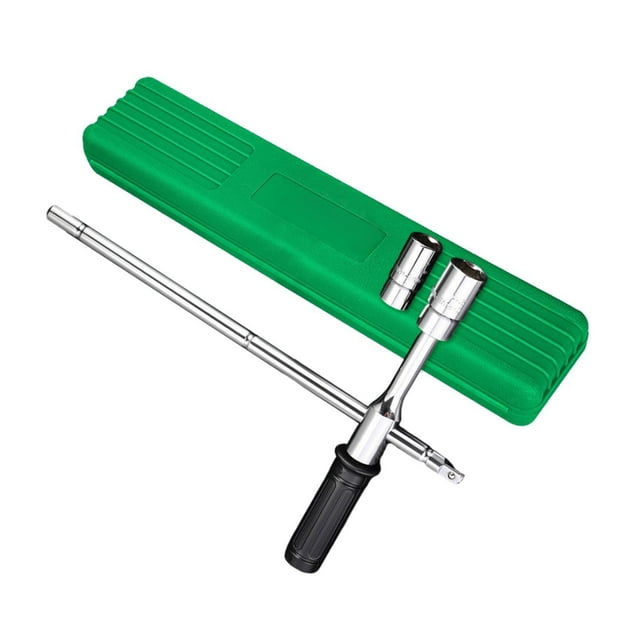 jinwen Generic Lug Wrench Car Spare Tire Wrench with 21/23mm Sockets Replacement Simple Installation Professional Tire Repairs Tools Length 40 cm