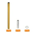thumbnail image 3 of Uxcell M10 Thread 7.87" Coupling Nut with Pipe Hex Nut Threaded Extension Rod Kit Gold Bronze 4 Set, 3 of 5