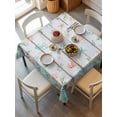 thumbnail image 2 of Beach Coastal Suqare Tablecloth - 54 x 54 Inch, Summer Coral Starfish Nautical Ocean Retro Waterproof & StainResistant Tablecloth, Washable Oil-proof Table Cover for Dining/Party/Wedding/Buffet, 2 of 9