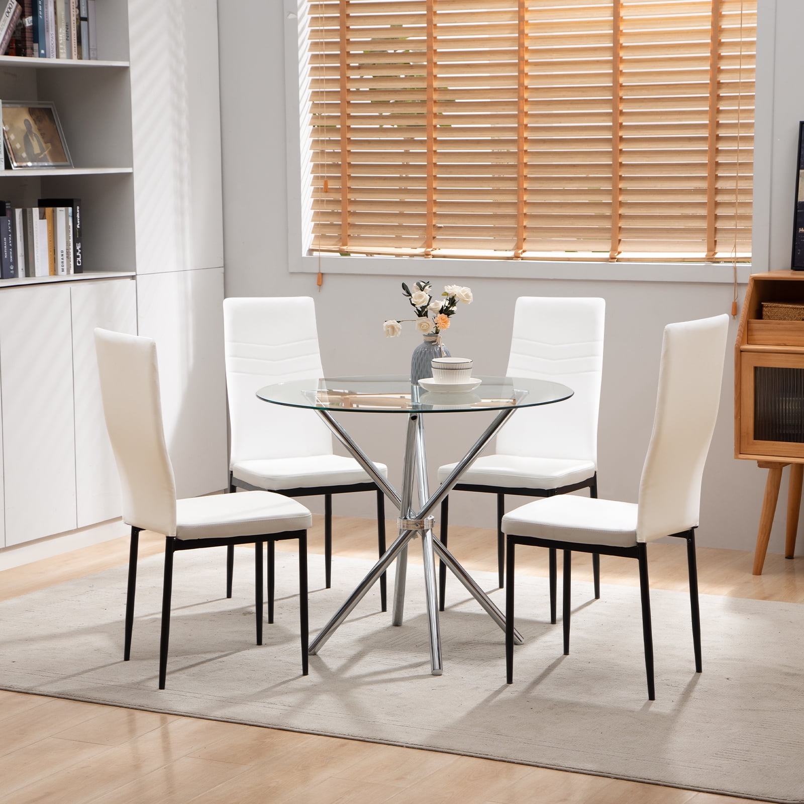 Omni House Dinner Table Set for 4,Dining Room Table Sets,Modern