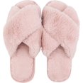 thumbnail image 3 of Zapatillas AONEGOLD para mujer, pantuflas de felpa esponjosas y cálidas para invierno, zapatillas ligeras para interior del hogar, zapatillas planas cómodas antideslizantes, 3 of 5
