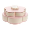 thumbnail image 6 of Worgeous Pink Flower Snack Serving Tray Rotating Candy Box for Storing Snacks and Appetizers in Plastic 10 Compartment Design, 6 of 8