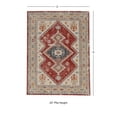 thumbnail image 3 of Contemporary Home Living 2' x 3' Medallion Rectangular Area Throw Rug - Cream and Rust Red, 3 of 7