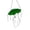 B001- Green, variant on Halloween Home Decor Indoor, Stained Glass Window Decor, Cute Halloween Decorations, Orange Umbrella Hanging Ghost Ornament, 9X8 Inch Acrylic Crystal Suncatcher, Whimsical