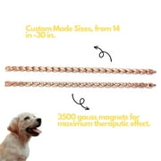 Solid Copper Magnetic Dog Collar, Link Dog Collar, Chain Dog Collars, Pet Jewelry Decorations for Small Medium Large Dogs, Width:8mm