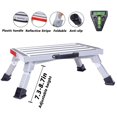 thumbnail image 3 of Homeon Wheels Stable RV Steps Adjustable Height Aluminum Folding Platform Step with Non-Slip Rubber Feet, Reflective Stripe, Handle, RV T L, 3 of 8